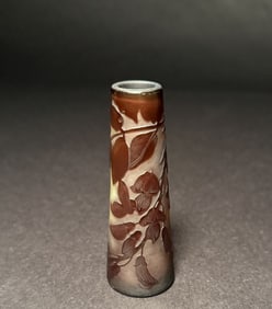 Gallé Art Nouveau Cameo Glass Cabinet Vase