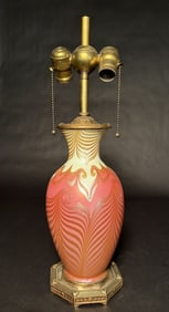 Quezal Pulled Feather Lamp