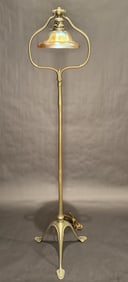 Tiffany Studios Bronze Harp Floor Lamp
