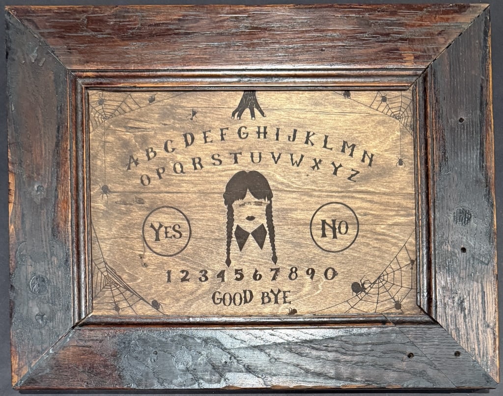 Talking Board: 17 1/4" x 13 1/2" x 1". These rare items belonged to a distinguished Doctor who split his time between the vibrant streets of New Orleans and the romantic avenues of Paris..Each piece tells a story of