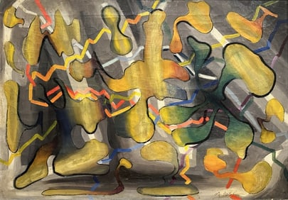 Mid 20th Century Abstract Expressionist Painting