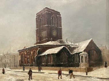 Painting, British 19th/20th Century Street Scene