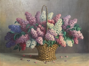 Floral Still Life Oil On Board