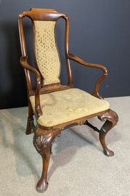 18th Century Queen Anne Petite Arm Chair
