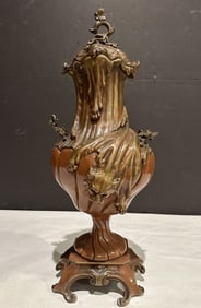 Bronze Covered Vase With Lion