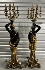 Pair Of Blackamoor Torchieres