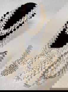 Collection Of 11 Pearl Necklaces: Pearl necklaces with clasps marked 925 sterling silver. Length approx. 16.5", 2 @ 17", 5 @ 17.5", 2 @ 51" and 61". Beads dia. approx. 4.2-12.1mm.STERLING ASSOCIATES STRIVES TO PROVIDE ACCURATE,