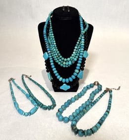 Collection Of 11 Turquoise Necklaces