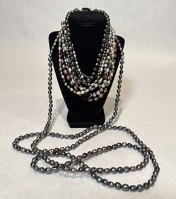 Collection of 10 Pearl Necklaces