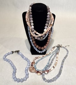 Collection Of 10 Stone Necklaces