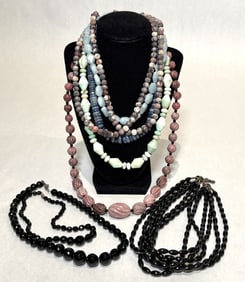 Collection Of 8 Stone Necklaces