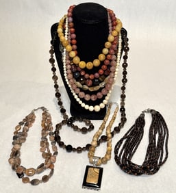 Collection Of 8 Stone Necklaces