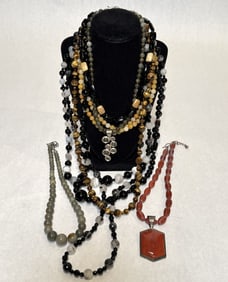 Collection Of 9 Stone Necklaces