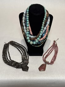 Collection Of 9 Stone Necklaces