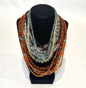 Collection Of 9 Beaded necklaces