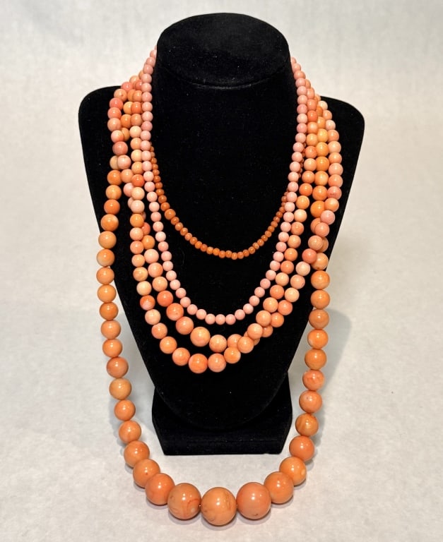 Collection Of 5 Coral Necklaces (1 of 6)