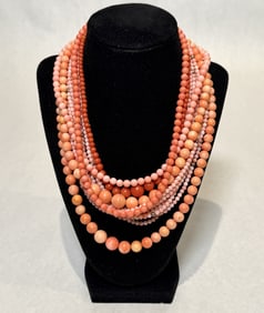 Collection Of 6 Coral Necklaces