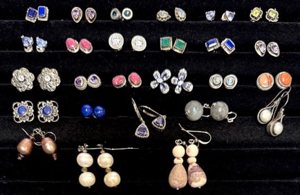 Collection Of 24 Sterling Earrings