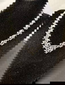 6.78 Carat Diamond And 18K White Gold Necklace