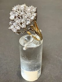 14K Gold And Diamond Cocktail Ring