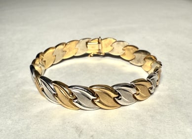 14K Gold Two Tone Bracelet
