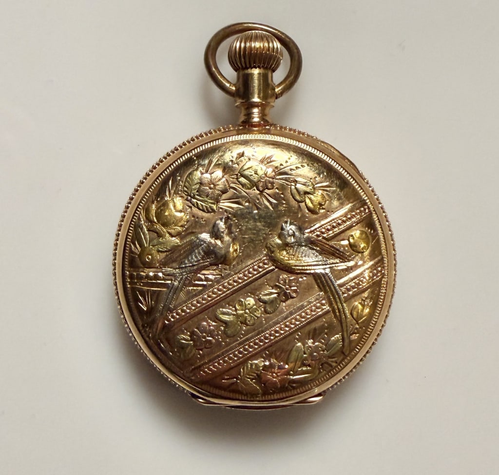 14K Multi Color Gold Waltham Hunter Case Pocket (1 of 6)