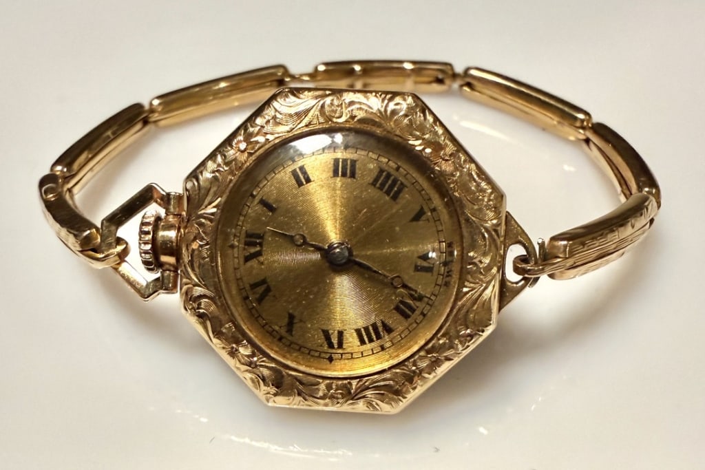14K Gold Goering Swiss Ladies Bracelet Watch (1 of 6)