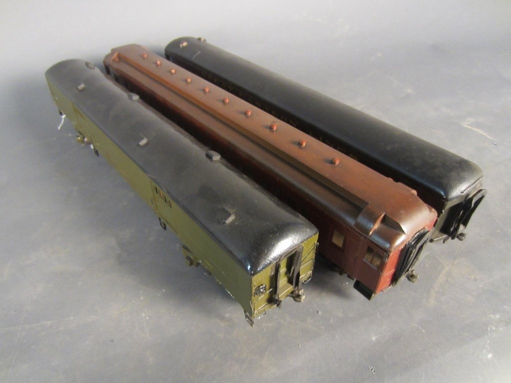 Antique Hand Assembled pre-war Model Train Cars: Collection of 15 Model train passenger cars