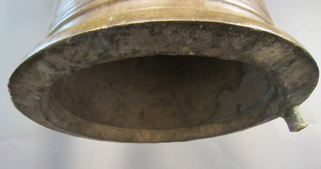 Monumental Antique Chinese/Asian bronze Bell with Stand - 10