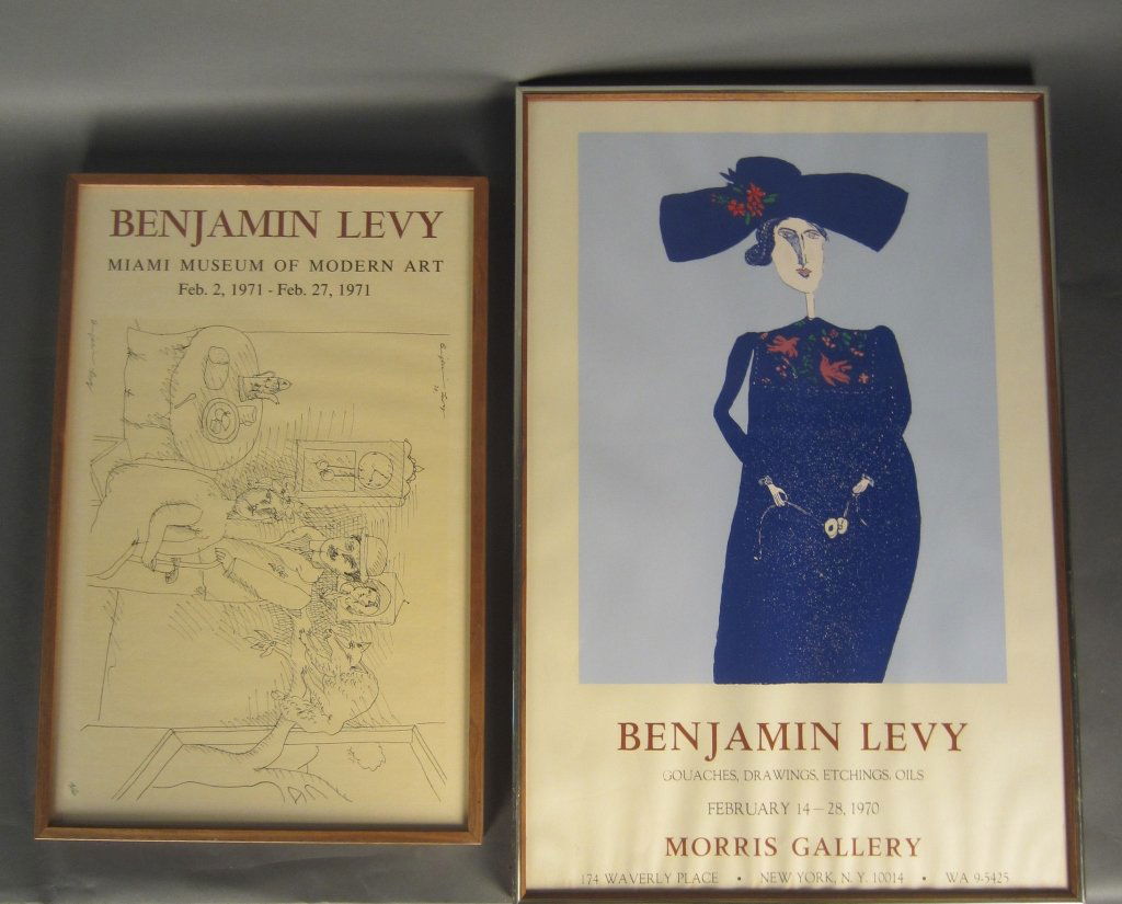 Benjamin Levy, American (1940- ): Benjamin Levy, American (1940- ) Miami Museum of Modern Art circa '70 is signed and marked: A.P. & Morris Gallery NYC is circa 1970 Image Size: Height: 15", Width: 24", Image