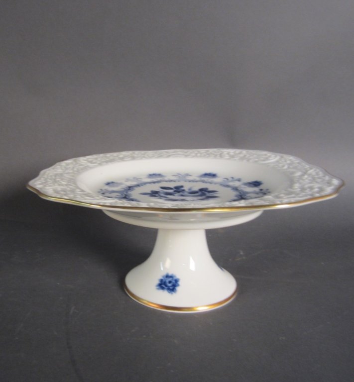 Porcelain Cake Plate: From the estate of John McDonald Porcelain cake plate marked: Bavaria, Schumann Height: 4 5/8", Width: 11 1/4"