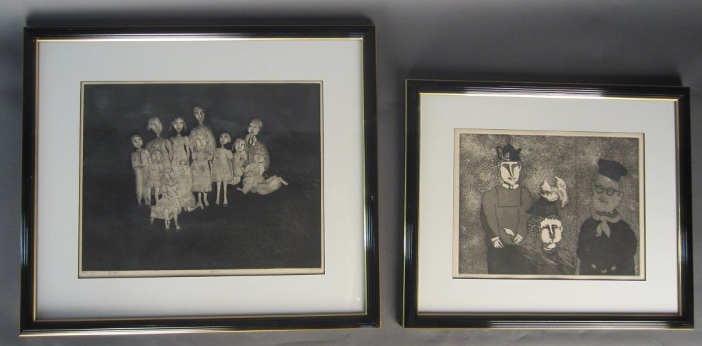 Benjamin Levy, American (1940- ): Benjamin Levy, American (1940- ) Both etchings are signed and numbered: 28/ 125 & 32/ 50 Image Size: Height: 15 1/2", Width: 19 1/2", Image Size: Height: 11 3/4", Width:15 1/2"