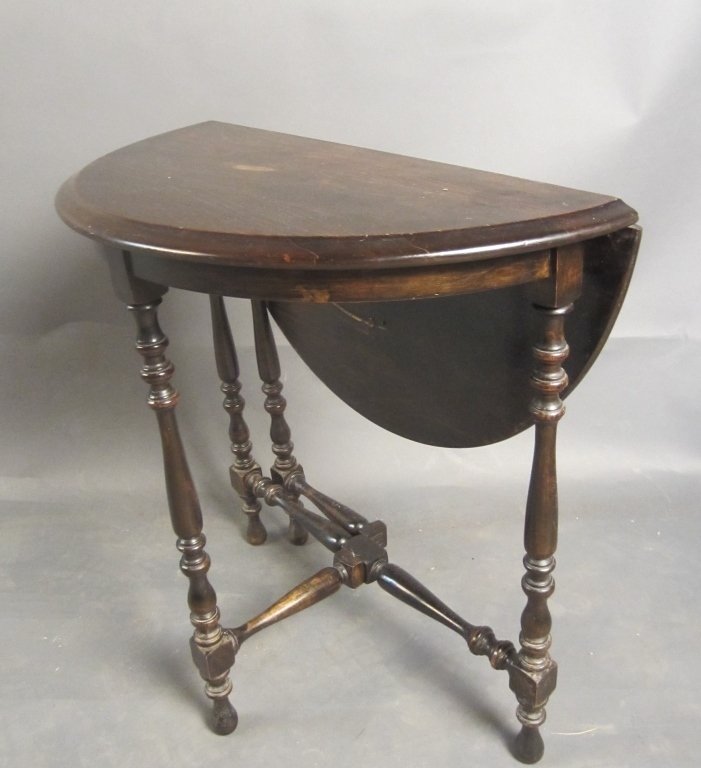 Antique Gate Leg Table: From the estate of John McDonald Antique wood gate leg table Height: 24 1/2", Width: 24"