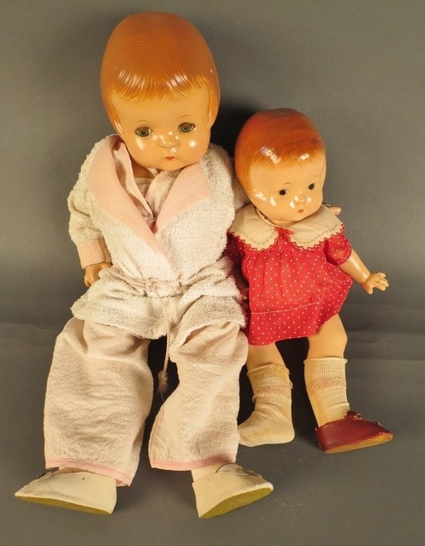 Patsy-Ann'' Composition Dolls: Collection of ''Patsy-Ann'' composition dolls including EffanBee ''Patsy-Ann'' composition doll. Includes original shoes and socks. Pat. # 1283558 Height: 18 1/2"