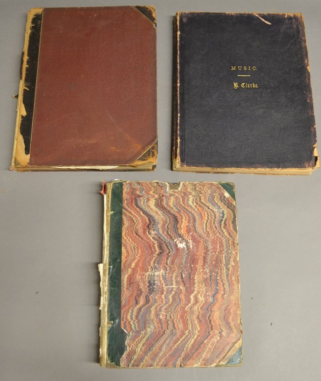 Collection of 3 Antique Music Books: From the Estate of Mark Falk. Collection of 3 antique music books containing sheet music. Fading to some of the pages. Composers include: Suppe, Chopin, Hiller, Ascher, Dssek, Beethoven and more.