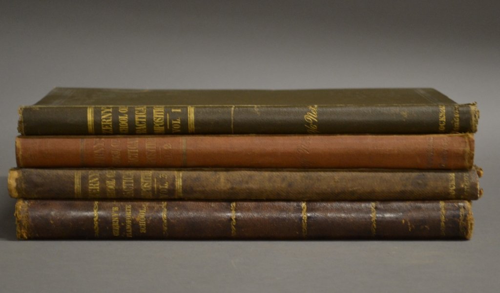 Czerny School Music Books: From the Estate of Mark Falk. Collection of 4 Czerny music books. Carl Czerny was an Austrian composer, teacher, and pianist of Czech origin whose vast musical production is being rediscovered. Czerny