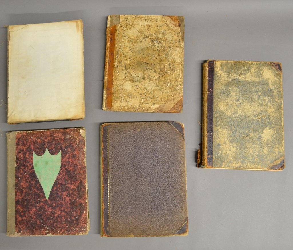 5 Music Journals: From the Estate of Mark Falk. Collection of 5 music journals filled with sheet music. Composers include: Beyer, Ferraris, Herz and more.
