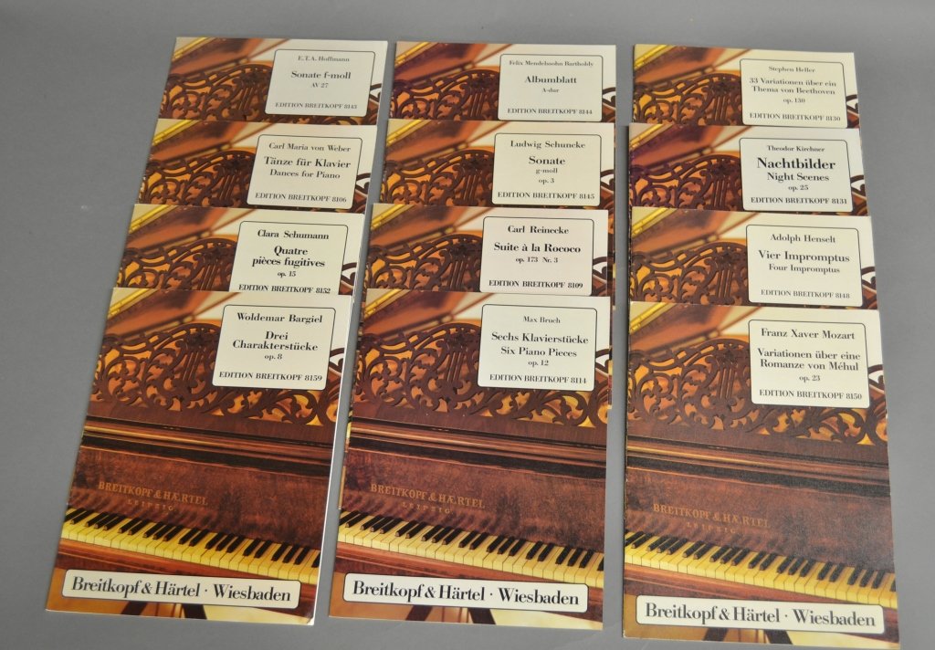 Breitkopf & Hartel, Wiesbaden Sheet Music: From the Estate of Mark Falk. Collection of 12 volumes of sheet music by Breitkopf & Hartel, Wiesbaden. Breitkopf & Härtel is the world's oldest music publishing house. The firm was founded in 1719 i