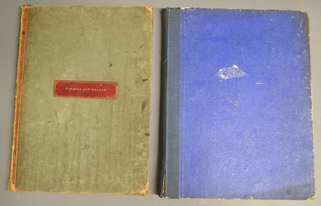 Antique Music Books: From the Estate of Mark Falk. 2 Antique books filled with sheet music. Some pages are faded. Composers include: Ketterer, Nollet, Hall, Mulder, Bergson and more.