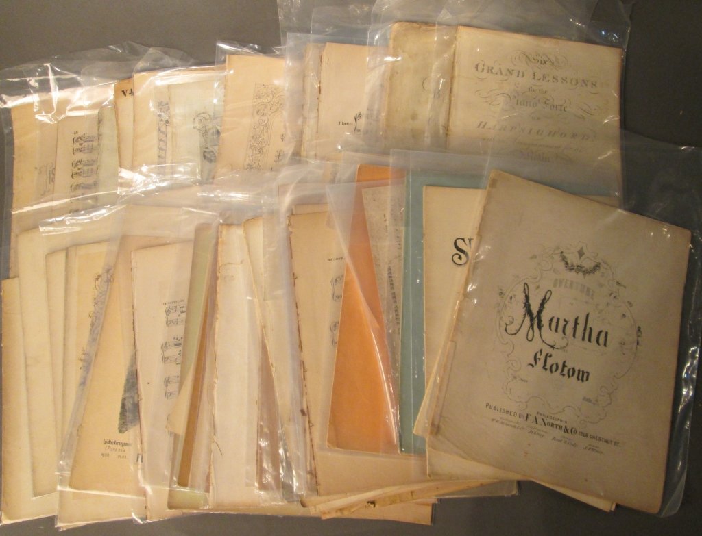 Sheet Music by Composers Starting w/ Letters E & F: From the Estate of Mark Falk. Collection of over 50 pieces of sheet music by composers with the last name starting with E & F. Composers include: Egghard, Edelmann, Farjeon, Falk, Flugel and more