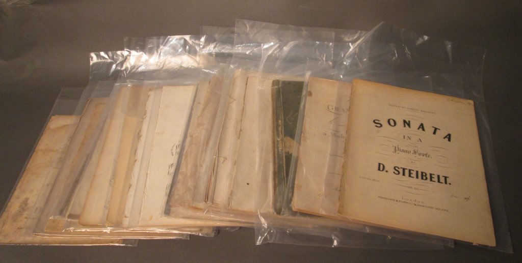 Daniel Steibelt, German (1765-1823): From the Estate of Mark Falk. Collection of over 25 pieces of sheet music by composer Daniel Steibelt. Daniel Gottlieb Steibelt was a German pianist and composer who died in Saint Petersburg, Russia.