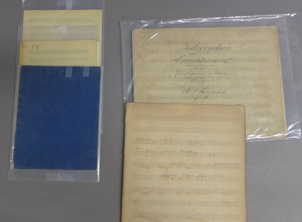 Handwritten Sheet Music: From the Estate of Mark Falk. Collection of handwritten sheet music.
