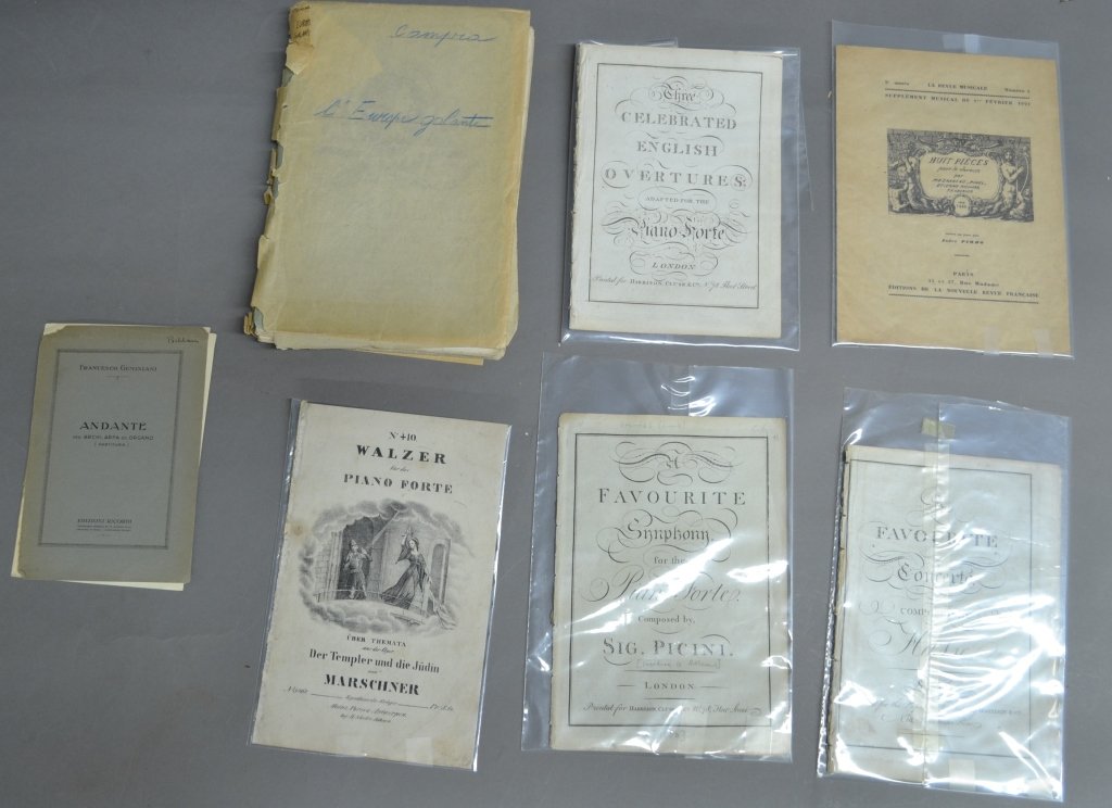 Rare Music for the Piano Forte: From the Estate of Mark Falk. Collection of 7 rare pieces of music for the piano forte.