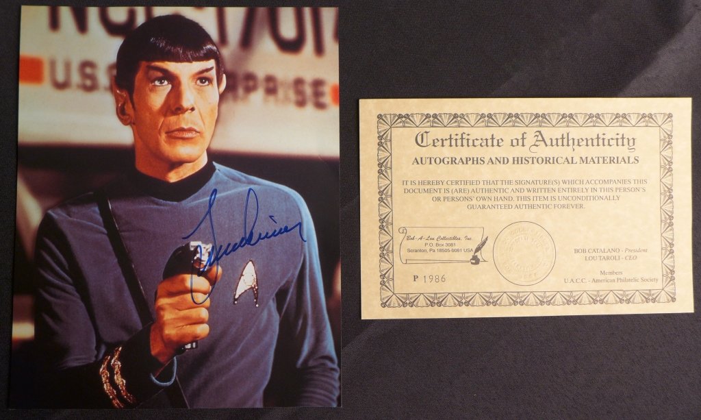 Leonard Nimoy Autographed Photo (1 of 7)