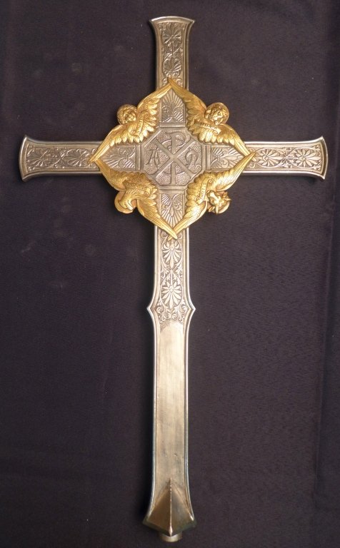 Silver and Dore over Bronze Procession Cross (1 of 10)