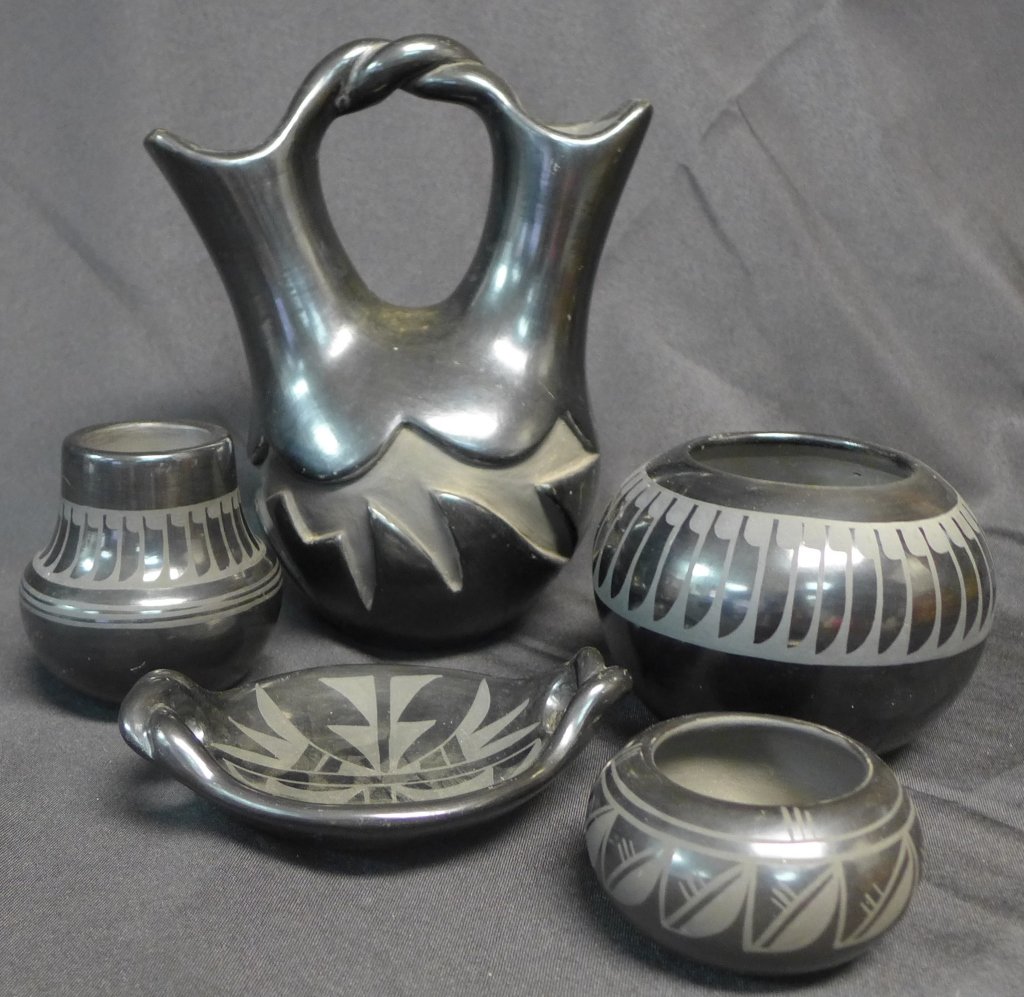 Black Santa Clara Pueblo Pottery Collection (1 of 10)
