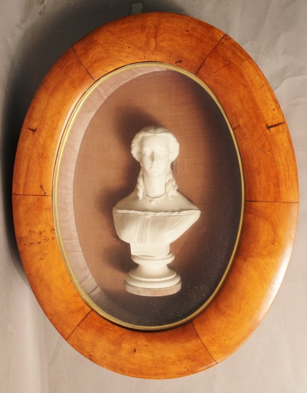 Antique Shadow Box with John Rose & Coalport Bust (1 of 10)
