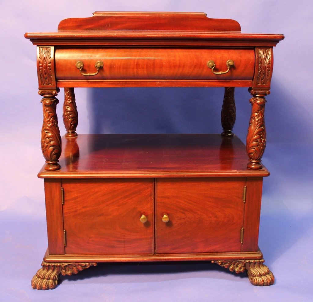 Antique Small Mahogany Buffet (1 of 9)