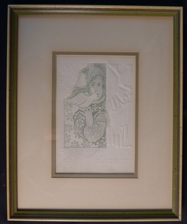 Signed Figural Lithograph (1 of 10)