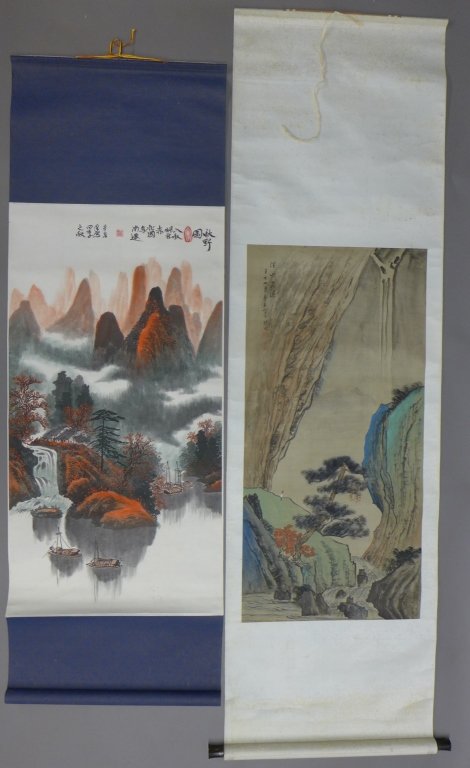 Two Antique Asian Scrolls Paintings (1 of 10)